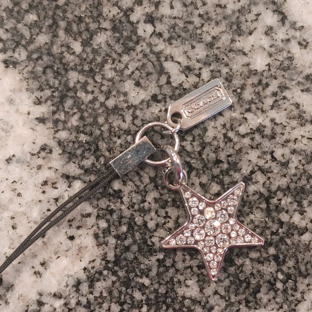 Coach Key Chain Bag Charm, Phone Attachment - Vintage - Twinkle Star